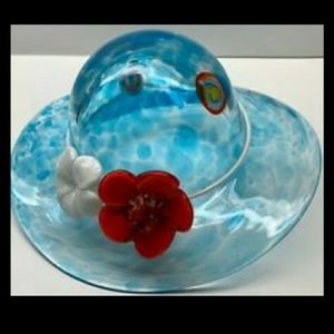 Vintage blown glass candy dish